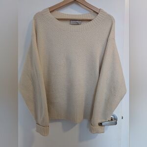 Everlane Cream Crew Neck Sweater